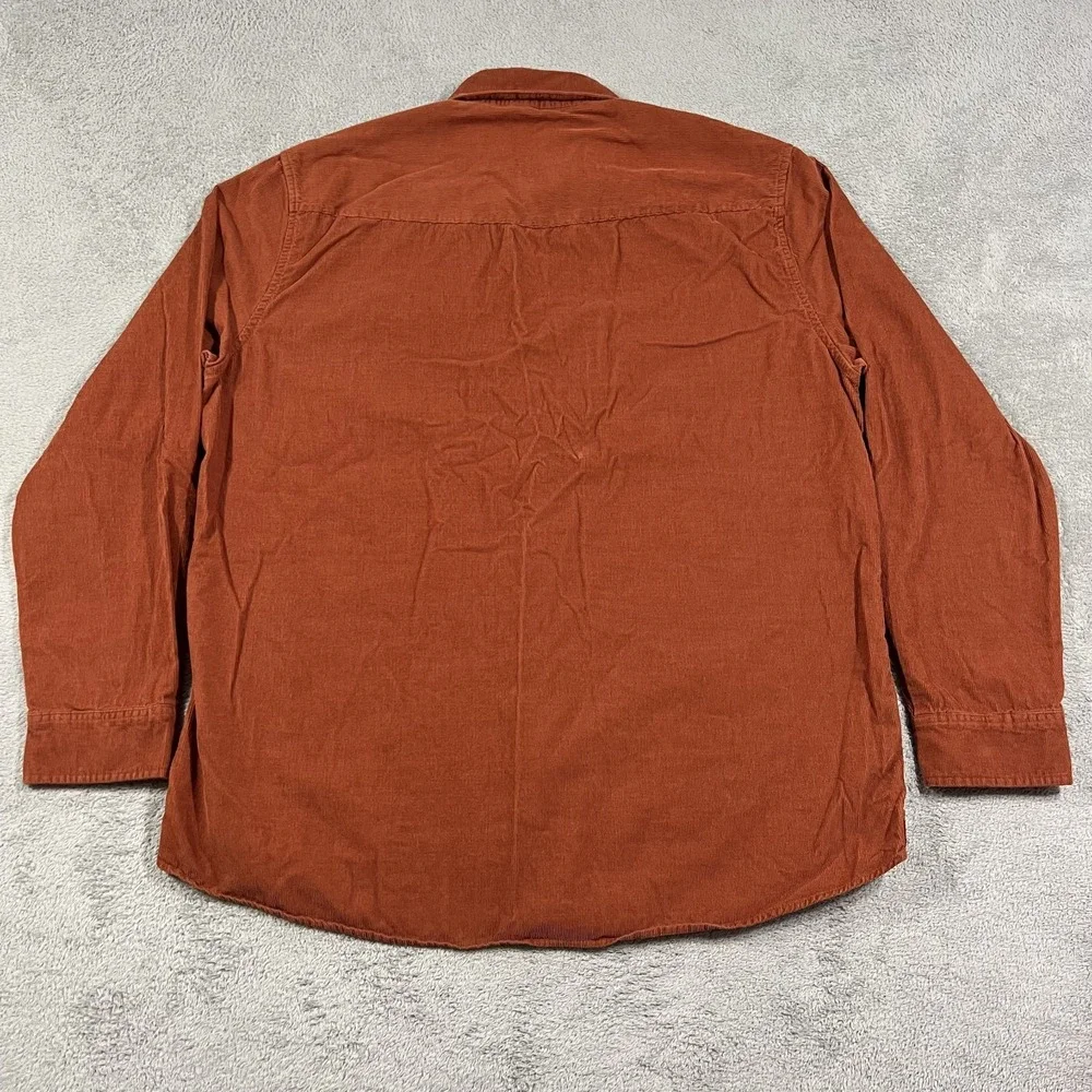 Criquet Corduroy Pearl Snap Shirt Mens 2XL Brown Pocket Golf Western